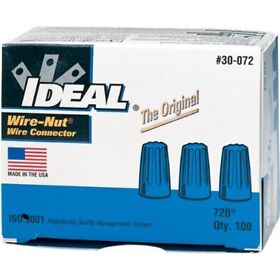 30-172p Ideal Industries Blue Wire Connectors 100 Count