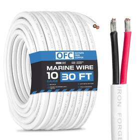 Ifc-tc102w-30 Iron Forge Cable Marine Grade Tinned Copper Wire Awg Duplex For Boat Rv Solar Outdoor Use