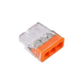 Jinhconnect Cmk203 100pcs Wire Connectors Push-in Kit 3 Ports Electrical Transparent