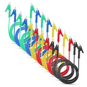 4fpeq6zf Josojoou 10pcs 14 Gauge Alligator Clips With Wires For Multimeter Heavy Duty Silicone
