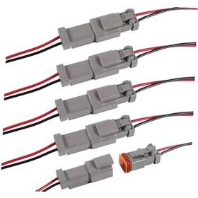 1-2p-5p Juzitao 5sets 2 Pin Connectors Waterproof Wire Connector 16 Awg Automotive 2pin