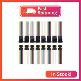 Juzitao Ju-3334 10 Kits 4 Pin Connector Waterproof 16 Awg Plug Auto Electrical W