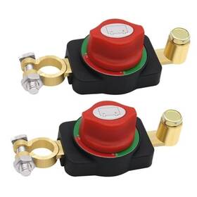 Kazava Dykg-001 2-pack Heavy Duty Battery Disconnect Switch 12v-48v Top Post/negative
