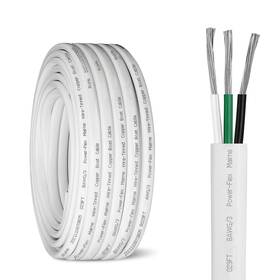Kimbluth 658359673859 8 Gauge Triplex Marine Wire Tinned Copper Boat Cable 20ft Awg Standar