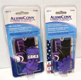 King Technology Of Missouri Inc 95104 Lot 2 Alumiconn Lugs Innovation Copper 12/10 To 18 Awg 300v - New