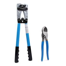 Knoweasy 611138615280 Battery Cable Lug Crimping Tool With Wire Cutter - Crimp For 8
