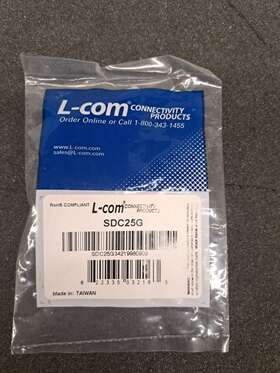 Sdc25g L-com New D Sub Backshell 180 Deg Db Plastic -sold As A Lot Of 7pcs