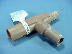 15a22-h Leviton Brown Cam Plug Tapping Tee Connector 15 Series Taper Nose 600v
