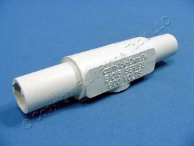 15a23-w Leviton White 2-way Cam Plug Connector Double Female Ect 15 Series