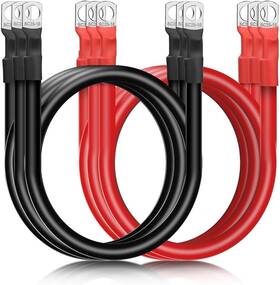 Linkstyle 313111591566 6 Pcs 4 Awg 12 Inch Battery Cables 30cm Marine Power Inverter