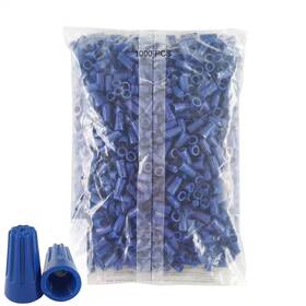 Lukyamzn 711181352719 1000pcs Electrical Wire End Connector Ribbed Caps Small Twist-on Nut And 2