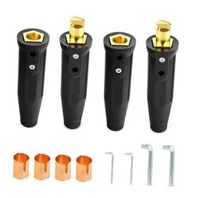 Meanlin Sy-169 2sets Lc-40 Welding Leads Quick Connector Cable Connectors 1/0 And