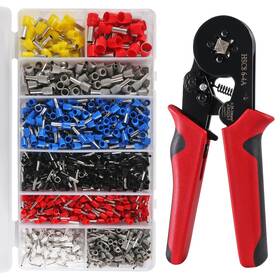 M16867 Melife 1251pcs Ferrule Crimping Tool Kit Awg23-7 Self-adjustable Ratchet Wire Crimp