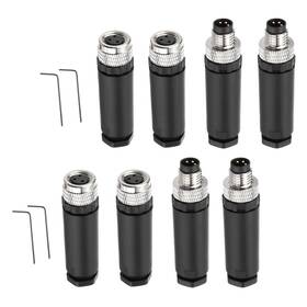 Ip67 Metallixity 609044706031 4 Set 3 Pin M8 Female Male Aviation Connector Wire Plug A Coding 8mm