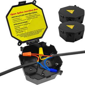 Ejb01 Miarala Black Open Splice Junction Box 2 Pack Electrical Wire