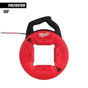 48-22-4192 Milwaukee Fish Tape Pole 50ft Polyester Flexible Metalleader Multihandle Position