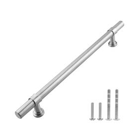M1611-192-bsn-20 Modket 20 Pack Round Bar Cabinet Handle 304 Stainless Steel 10 Inch Overall