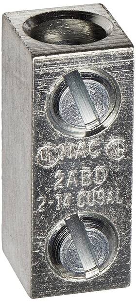 Morris 90612 Products Aluminum Splice/reducer Mechanical #2-#14 Silver