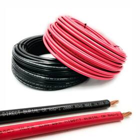 Natpv061plo4br National Wire&cable 6 Gauge Solar 2x25 Ft Uv Resistant Copper Boat Rv Marine Pv Red/black