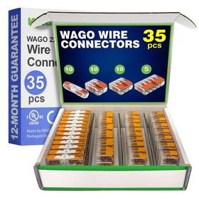 Naa221-35 New Age America Wago 221 Series 35pc Compact Splicing Wire Connectors Includes 10x 221-240