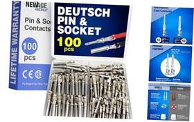Naaodt-100 New Age Canada Inc. 100pcs Size 16 Deutsch 100 Pcs Open Barrel Contacts Male And Female