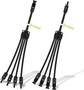Npc-47 Newpowa Parallel Branch Connector 4-1 Cable For Solar Panel M/ffff And Mmmm/f