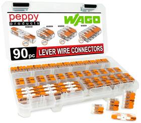 221-90 No 221 Lever Nuts 90pc Compact Splicing Wire Connector Assortment With Case