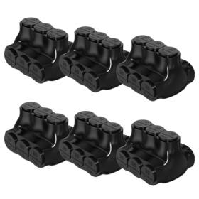 Sh-itc-103d-3 Nobrand 3 Port Dual Entry Insulated Connector 3/0-6 Awg Black 7/32 Inch Hex - 6 Pack