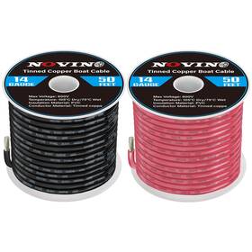 Bc-053 Novino 14 Gauge Marine Wire Awg Grade Include 50ft Red And 50f