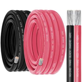 Bc-078 Novino 4 Gauge Marine Wire Include 4awg 10ft Black And Red Grade W
