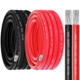 Bc-079 Novino 4 Gauge Marine Wire Awg Grade Include 20ft Red And B
