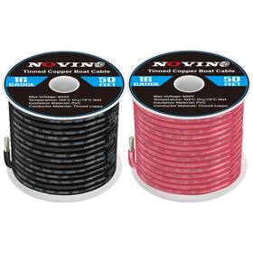 Bc-090 Novino 16 Gauge Marine Wire Awg Grade Include 50ft Red And