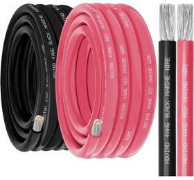 Bc-097 Novino 4 Gauge Marine Wire Awg Grade Includes 15ft Black And Red