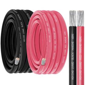 Bc-126 Novino 18 Awg Marine Grade Wire - 30ft Red And Black Tinned Copper Boat Cable
