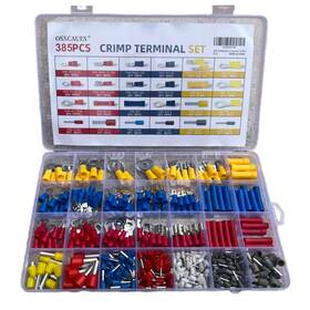 Osxcaues 385pcst 385pcs Solderless Wire Connectors Kit Electrical Connector T