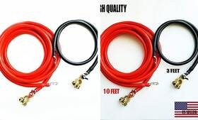 Paka Hand Tools 715706154352 Made In Usa Battery Relocation Kit 2 Awg Cable Top Post 10 Ft Red / 3