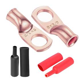 Pgwc-005 Paoicole 15 Pack Battery Terminal Connectors 8 Gauge Wire 3/8 Inch Stud Batter