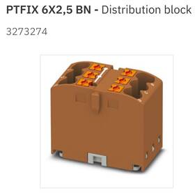 3273274 Phoenix Contact Distribution Block Ptfix 6x2.5 Bn - New Open Box