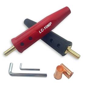 Lc-10mp Pidnsrozo Tapered Machine Plug For Miller Welders Red And Black 05080 05081
