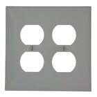 Pj82-gy  Leviton Duplex Receptacle Wallplate Midway Size Gray 078477956106