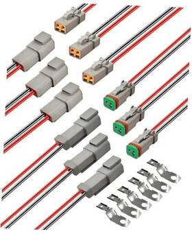 Pa1010 Pluxpaer 2 Pin 12awg 14awg Dt Connector Way Automotive Waterproof 6