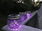 Pm29907 Pomegranate Solutions Solar Mosaic Glass Ball Lanterns Purple 766905299078