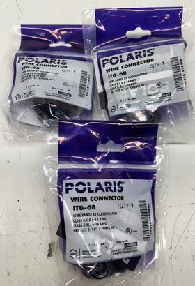 Polaris 662381959409 Lot Of 3 6-14 Awg Bagged Insulated Connector Grey