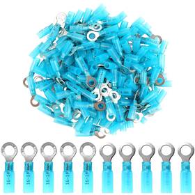 Precihw L3020-hxjl 160 Pcs Heat Shrink Ring Terminals 16-14 Awg Insulated Blue Terminals