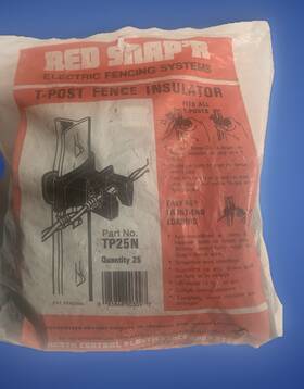 Tp25tn Red Snapper Tp25n T Post Insulators Black Plastic For Electrc Fences