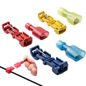 Redgoose 797484843765 60pcs T Tap Wire Connectors 22-10 Awg Quick Splice 22-18awg