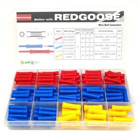 Gszjdzh2 Redgoose 200pcs Wire Butt Connectors 22-10 Awg Insulated Electrical Marine Automotive