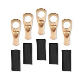 Tlmain00 Ring Terminal Connectors Battery Wire Lugs Pure Copper Heavy Duty Cable Ends