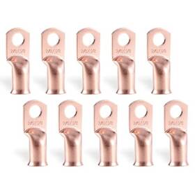 Riocan Sg B074j1yfb6 Us 2/0 Awg 3/8 M10 Copper Ring Terminals 10 Pcs Heavy Duty Battery Cable Lugs