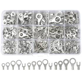 Rockdig Kf260 260pcs Awg 22-16 16-14 12-10 Copper Ring Fork Terminals Tin Plated Non-insula
